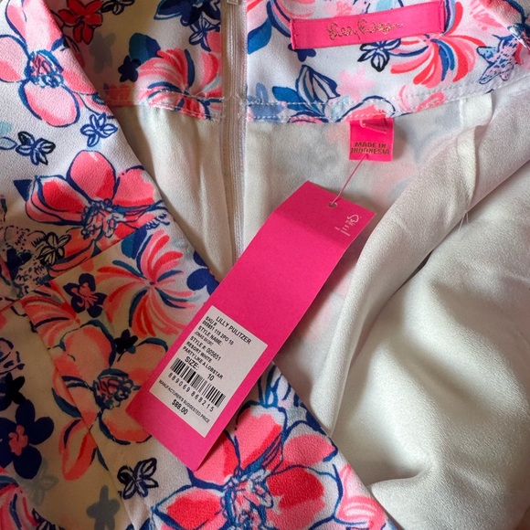 Lilly Pulitzer Pink and Blue Floral Mini Skirt - Picture 5 of 11